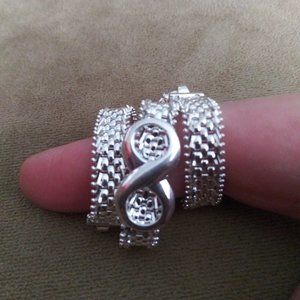 Imperial .925 Sterling Silver Infinity Wheat Bracelet 8 INCHES 14 GRAMS